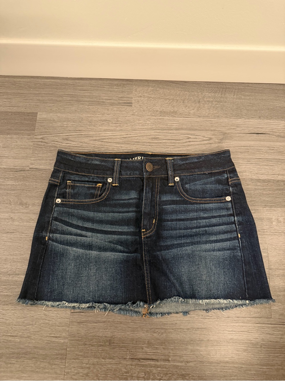 American Eagle Outfitters Dark Blue Denim Mini Skirt